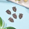 Holy Oval Carved Virgin Mary Tibetan Style Alloy Chandelier Component Links TIBEP-LF0961YKG-R-FF-4