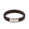 Braided Microfiber Leather Cord Bracelets for Men BJEW-Z081-14P-4