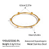Chic 304 Stainless Steel Pave Pearl Bangles for Women LS-HT2221-1-2