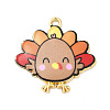 Cute Printed Alloy Pendants ENAM-L040-002A-04-1