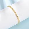 Brass Curb Chain Bracelets for Women BJEW-C140-15G-1