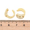 Oval Brass Micro Pave Clear Cubic Zirconia Cuff Earrings EJEW-K305-05G-5