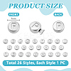 26Pcs 26 Styles Stainless Steel Beads STAS-PH0006-99P-2