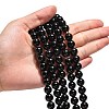 Synthetic Black Stone Beads Strands X-G-G088-10mm-5
