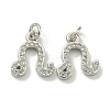 Rack Plating Brass Micro Pave Cubic Zirconia Pendants KK-K386-02D-P-1