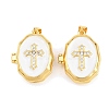 Brass Locket Pendants KK-D232-02G-2