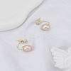 1 Pair Alloy Rhinestone Stud Earrings EJEW-LP0009-11-3