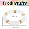 3Pcs 3 Colors Acrylic Curved Tube Beaded Stretch Bracelets Set for Women BJEW-AN0001-22-2