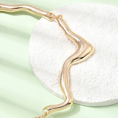 Alloy Flow Water Choker Necklaces for Women AL-CBA9074-01G-1