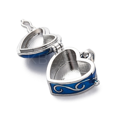 Brass Enamel Locket Pendants KK-F894-15P-1