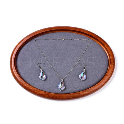 Oval Wood Pesentation Jewelry Display Tray ODIS-P008-21A-1