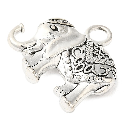 Elephant Tibetan Style Alloy Pendants TIBEP-R344-54AS-LF-1
