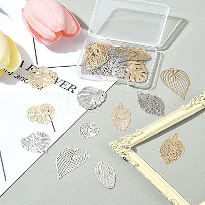 24Pcs 12 Styles Brass Pendants KKC-FS0001-01-1