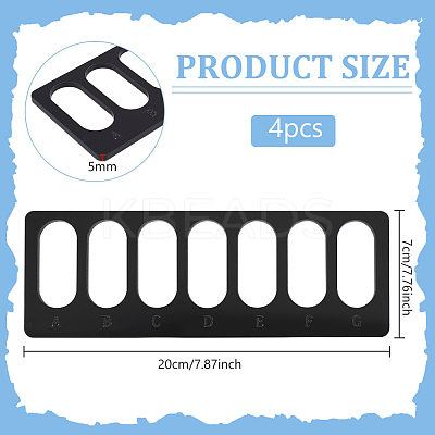 4Pcs Acrylic Bead Design Boards FIND-BC0013-08A-1