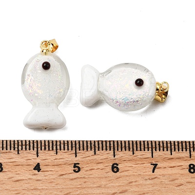 Handmade Dichroic Foil Lampwork Pendants X1-DICH-G001-01G-01-1