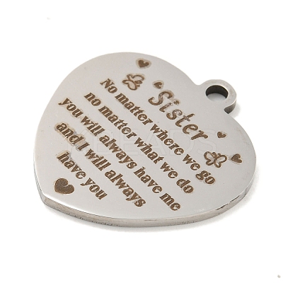 Non-Tarnish 201 Stainless Steel Pendants STAS-L079-26P-02-1