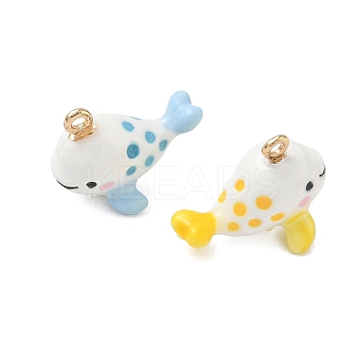 Alloy Enamel Pendants ENAM-F156-09G-1