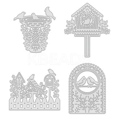 4Pcs 4 Styles Carbon Steel Cutting Dies Stencils DIY-DM0001-91-1
