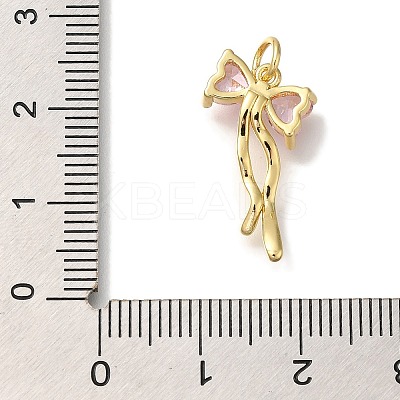 Rack Plating Brass Micro Pave Cubic Zirconia Pendants KK-I720-40G-1