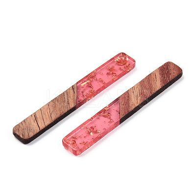 Transparent Resin & Walnut Wood Big Pendants RESI-TAC0017-03A-1