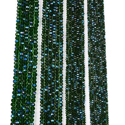 Electroplate Glass Beads Strands EGLA-A044-T4mm-L24-1