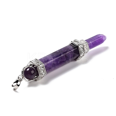 Chakra Theme Natural Amethyst Big Pendants G-I322-06P-01-1