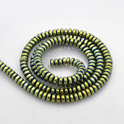 Electroplate Non-magnetic Synthetic Hematite Beads Strands G-J216C-07-1