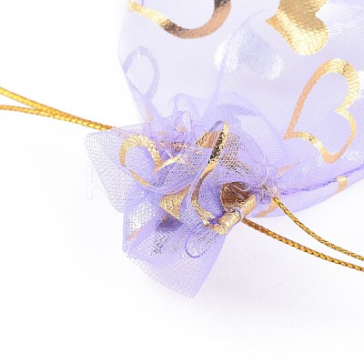 Heart Printed Organza Bags OP-R022-7x9-M-1