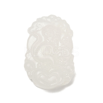 Natural White Jade Carved Pendants G-S384-01I-1