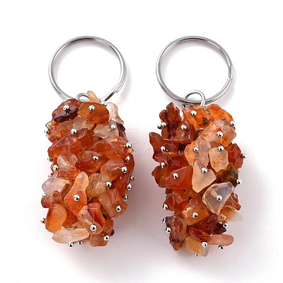 Natural Red Agate Keychain KEYC-C050-01K-RS-1