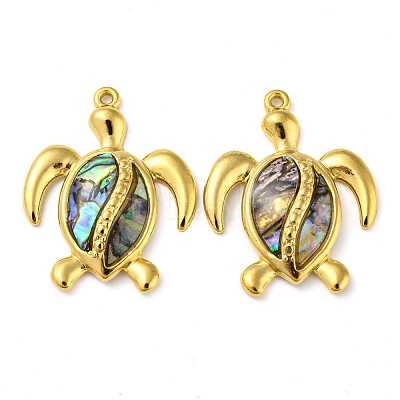 Natural Paua Shell Pendants STAS-P341-02G-01-1