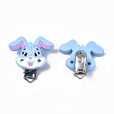 Food Grade Eco-Friendly Silicone Baby Pacifier Holder Clips SIL-N002-13B-1