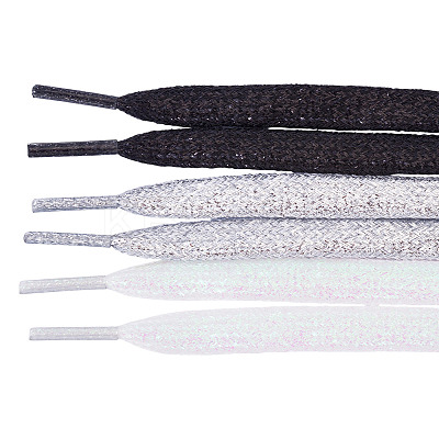 3 Pairs 3 Colors Polyester Cord Shoelace AJEW-TA0002-36A-1
