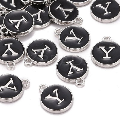 Platinum Plated Alloy Charms LS-ENAM-S118-02Y-P-1