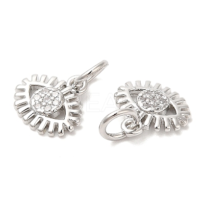 Brass Micro Pave Cubic Zirconia Pendants KK-Q775-05P-1