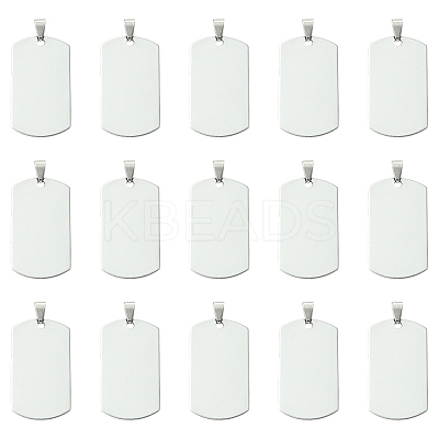 20Pcs 201 Stainless Steel Rounded Rectangle Stamping Blank Tag Pendants STAS-YW0003-22-1