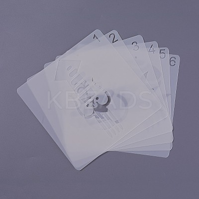 Kids Cartoon Plastic Hollow Drawing Stencil DIY-F025-B07-1
