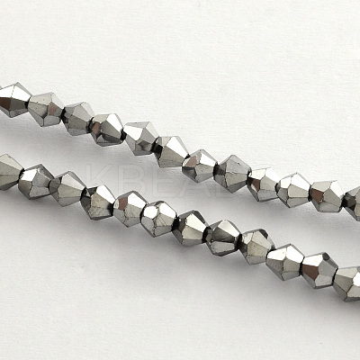 Electroplate Glass Bead Strands EGLA-R094-3mm-M1-1
