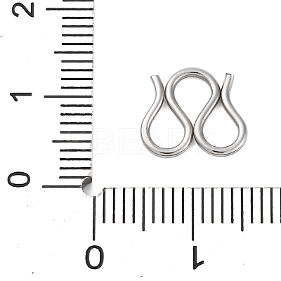 304 Stainless Steel S-Hook Clasps STAS-Z048-06P-01-1