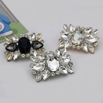 Alloy Glass Detachable Shoe Buckle Clips FIND-WH0423-73P-02-1