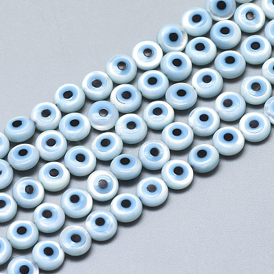 Natural White Shell Mother of Pearl Shell Beads X-SSHEL-N036-007-1