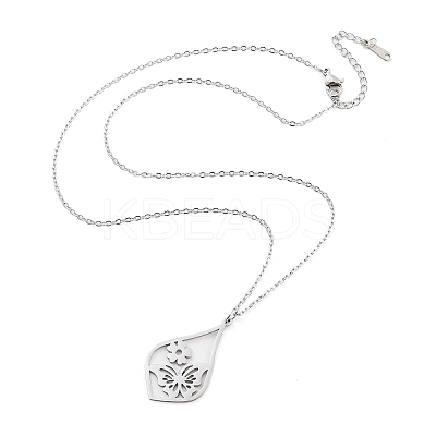 Non-Tarnish 304 Stainless Steel Pendant Necklaces NJEW-P306-03P-1