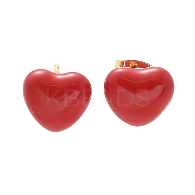 Brass Stud Earrings EJEW-F359-06G-1