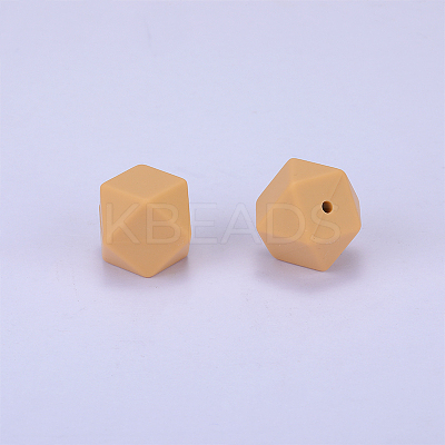 Hexagonal Silicone Focal Beads SI-JX0020A-115-1
