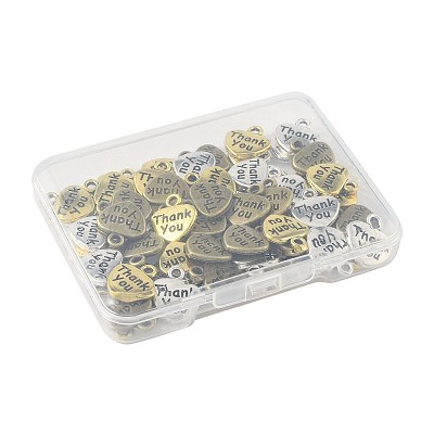 60Pcs 3 Colors Tibetan Style Alloy Charms FIND-FS0004-52-1