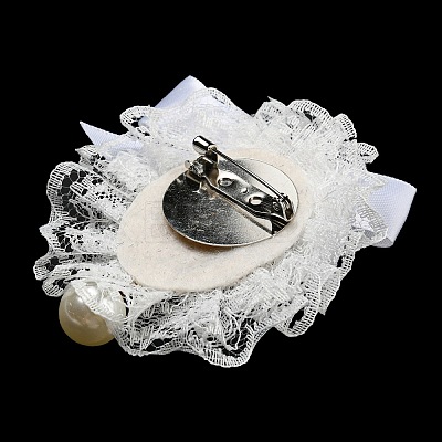 Romantic Classic Polyester Lace Bowknot Brooch for Women LS-JEWB-B011-02D-1