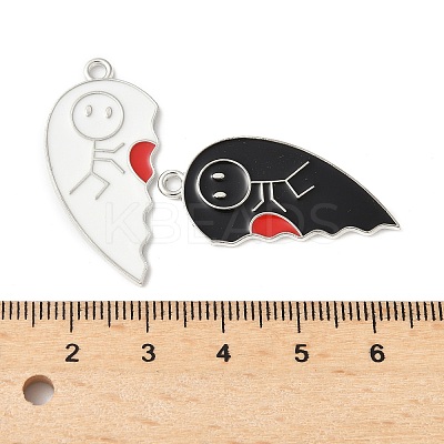 Alloy Enamel Split Pendants FIND-H047-05P-01-1