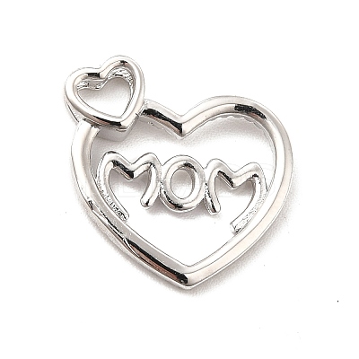 Rack Plating Brass Micro Pave Cubic Zirconia Pendants KK-K270-28P-1