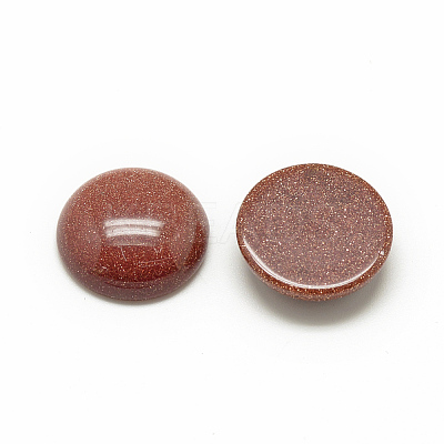 Synthetic Goldstone Cabochons G-R416-6mm-47-1