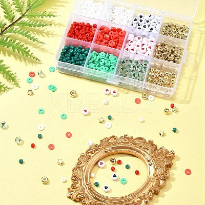 Christmas DIY Acrylic & CCB Plastic & Polymer Clay & Glass Beads Bracelets Jewelry Making Kits DIY-FS0006-22-1